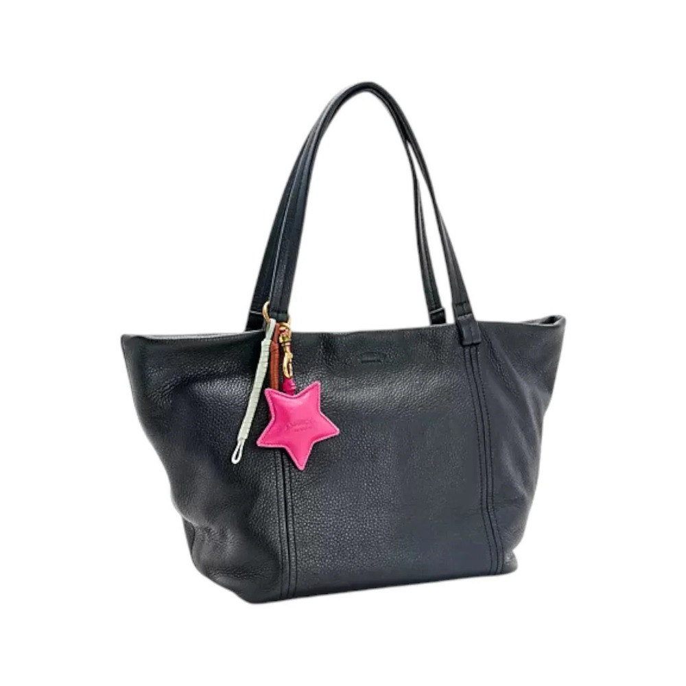 American Leather Co. Selena Pebble Leather Tote w/ Accessories Black